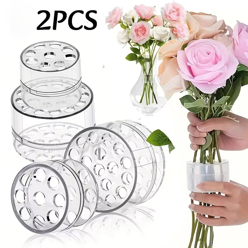 Florist Supply Vases - 2pcs Spiral Vase Flower Arranger Invisible