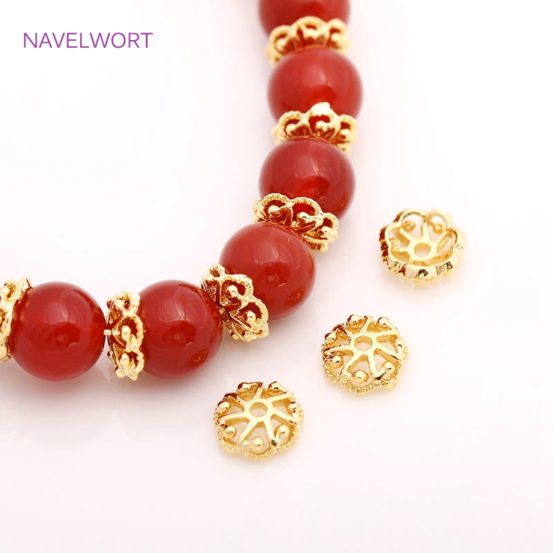 Supply Florist - 7mm 14K Gold Plated Brass Bead