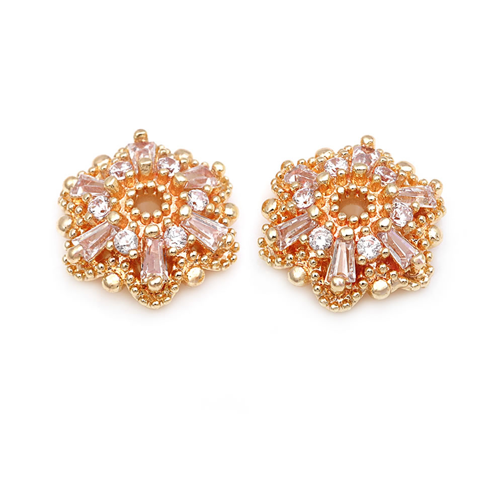 18K Gold Color Brass Flower Be - Supply Florist recension och pris
