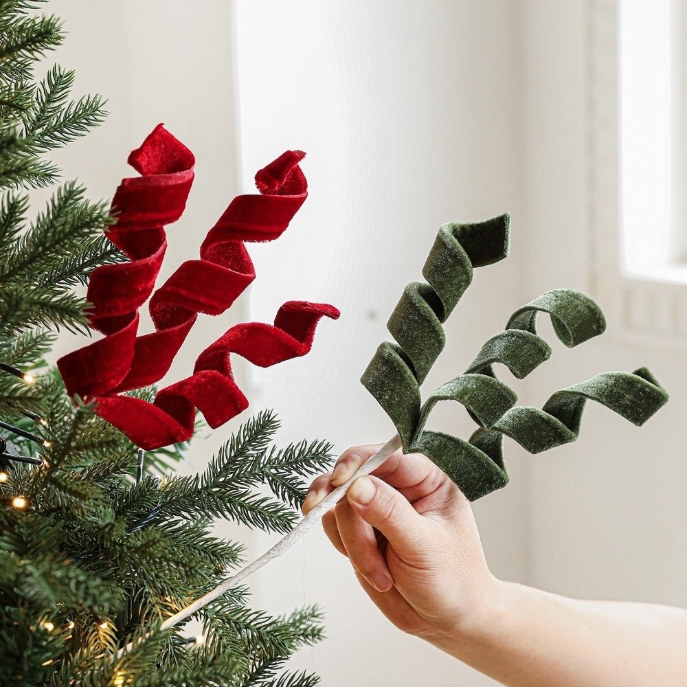 Velvet Christmas Branch Picks  - Florist Supply Bulk recension och pris